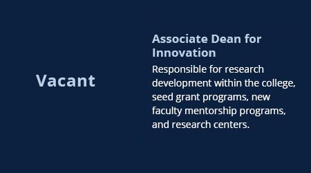 Vacant Associate Dean for Innovation